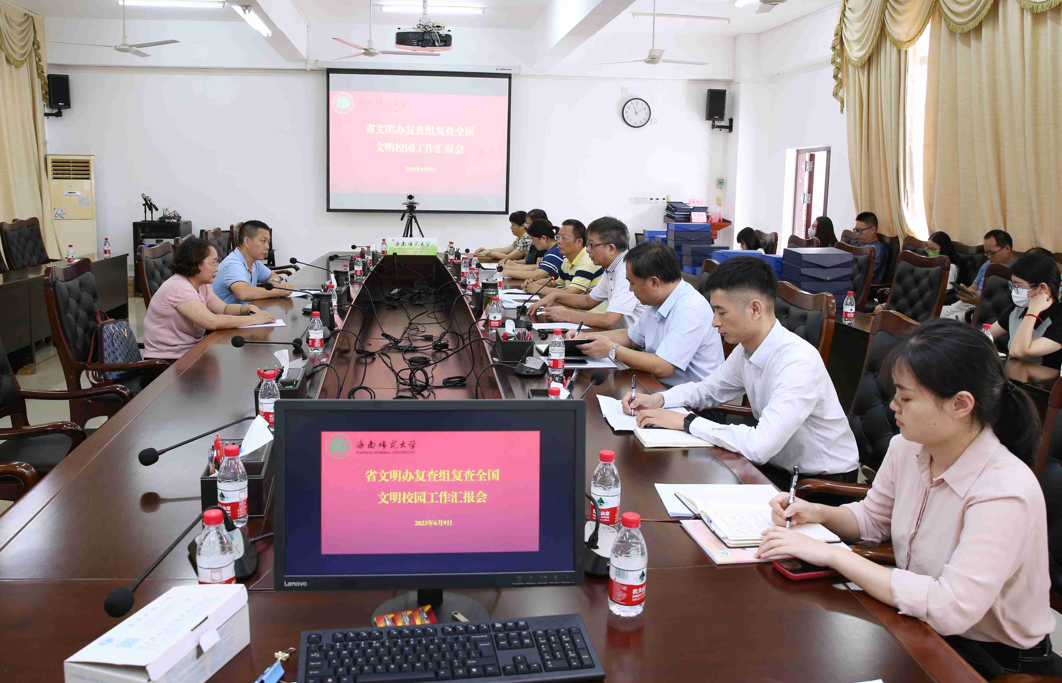 省文明委到我校复查全国文明校园建设工作