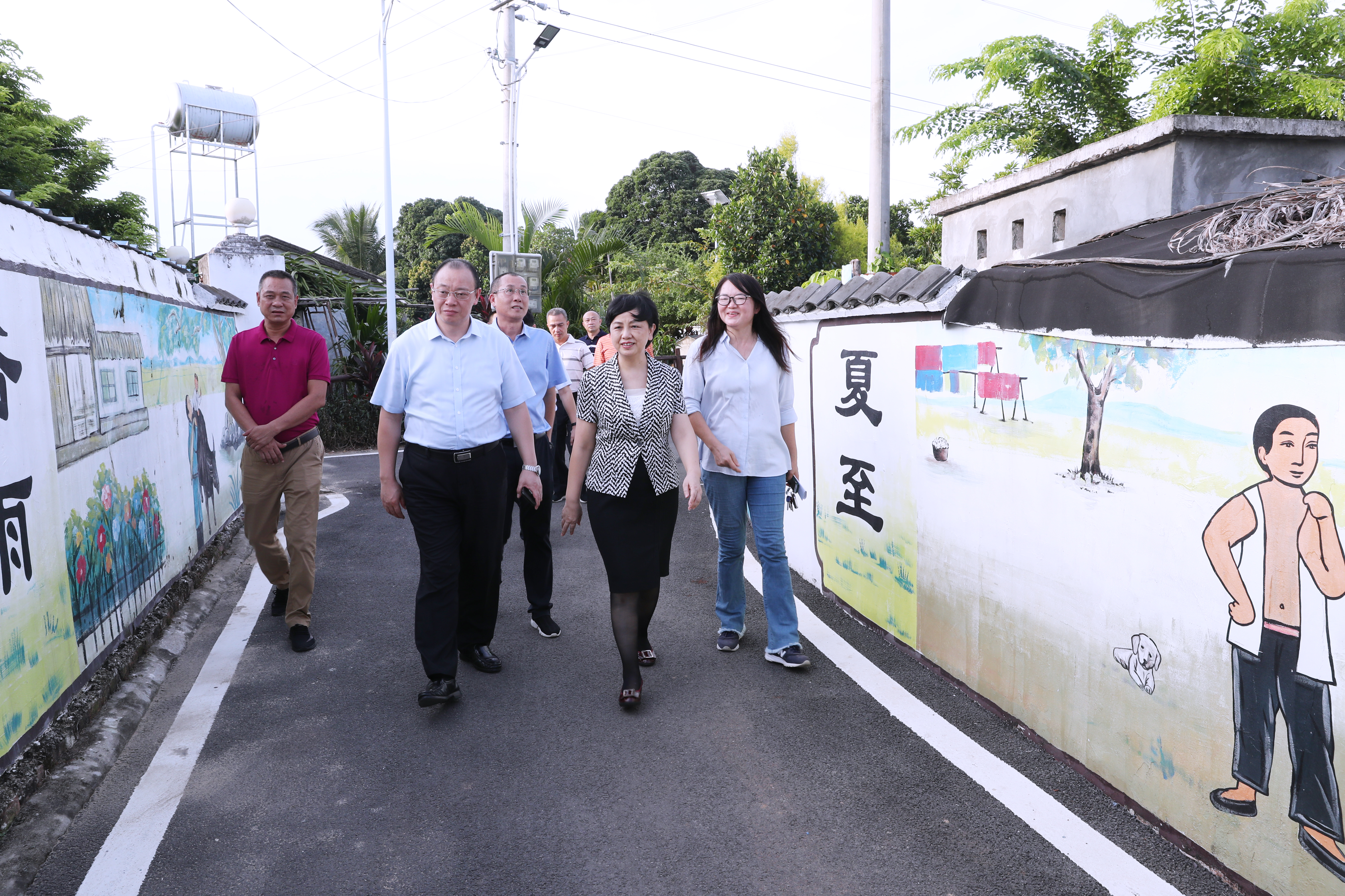 李红梅带队到陵水五星村、远景村调研、指导乡村振兴工作