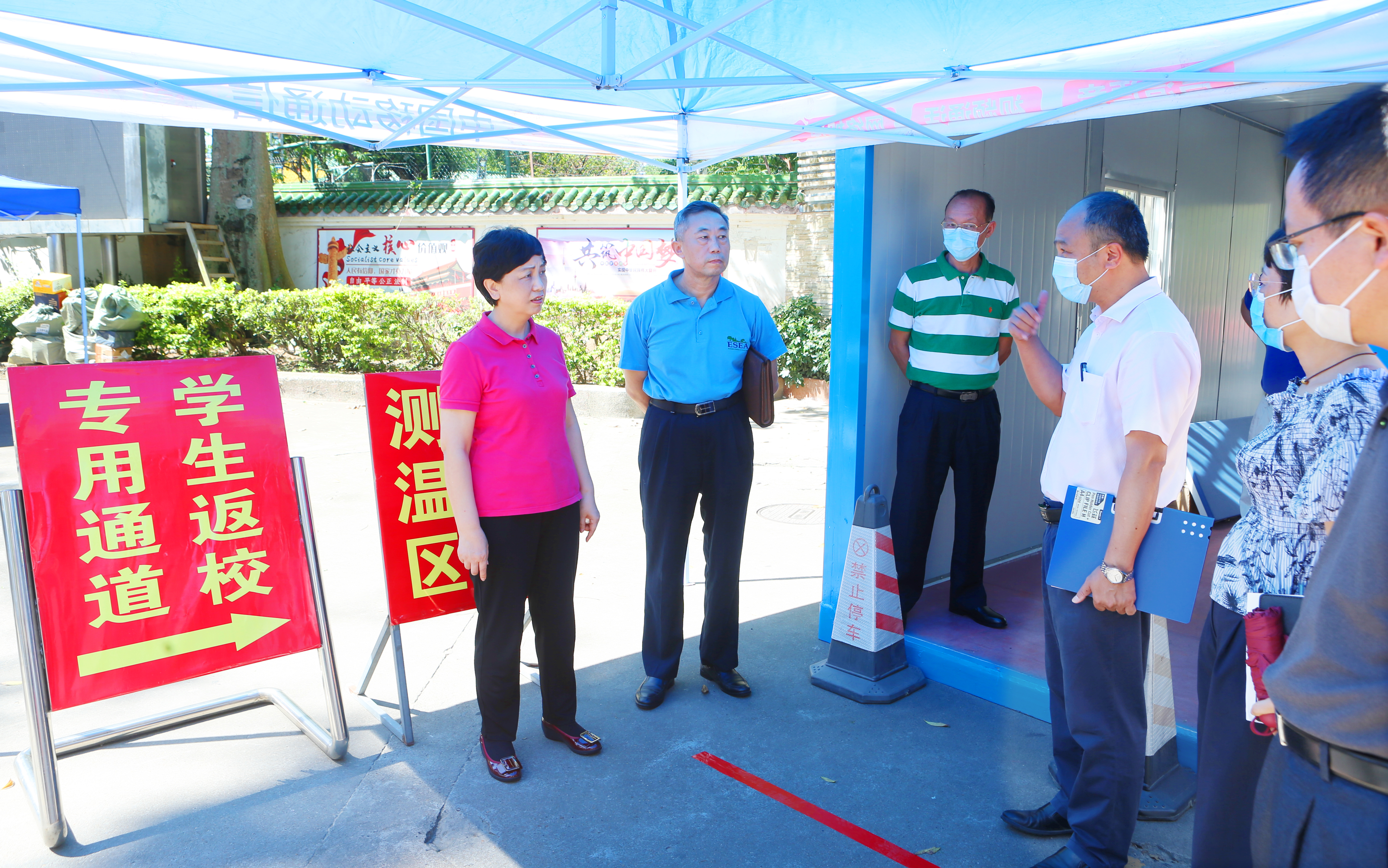 李红梅检查龙昆南校区疫情防控和开学准备工作