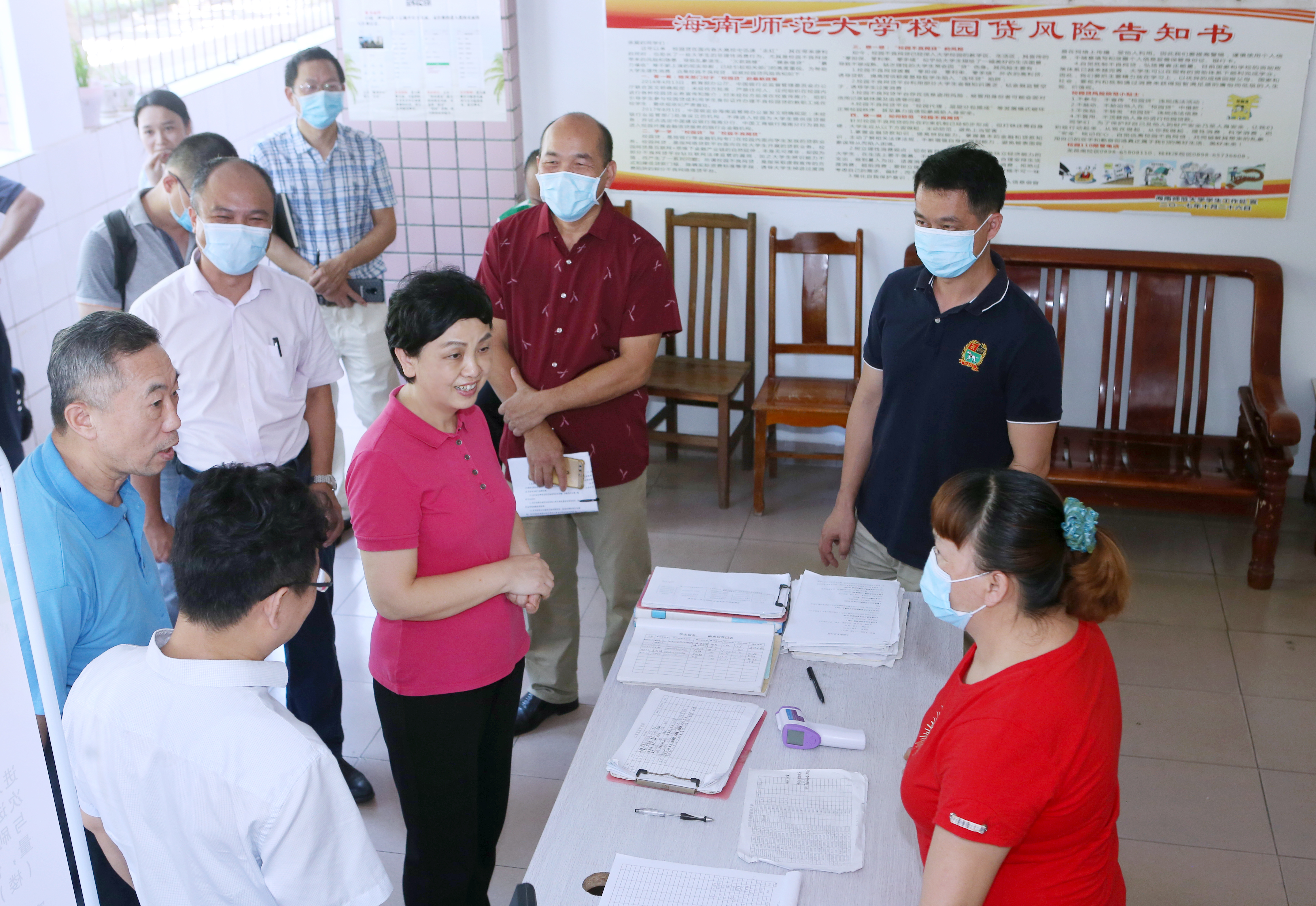 李红梅检查龙昆南校区疫情防控和开学准备工作