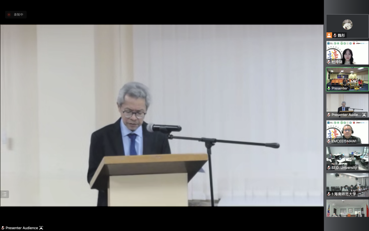 第二届“中马大学生汉语辩论赛”开幕