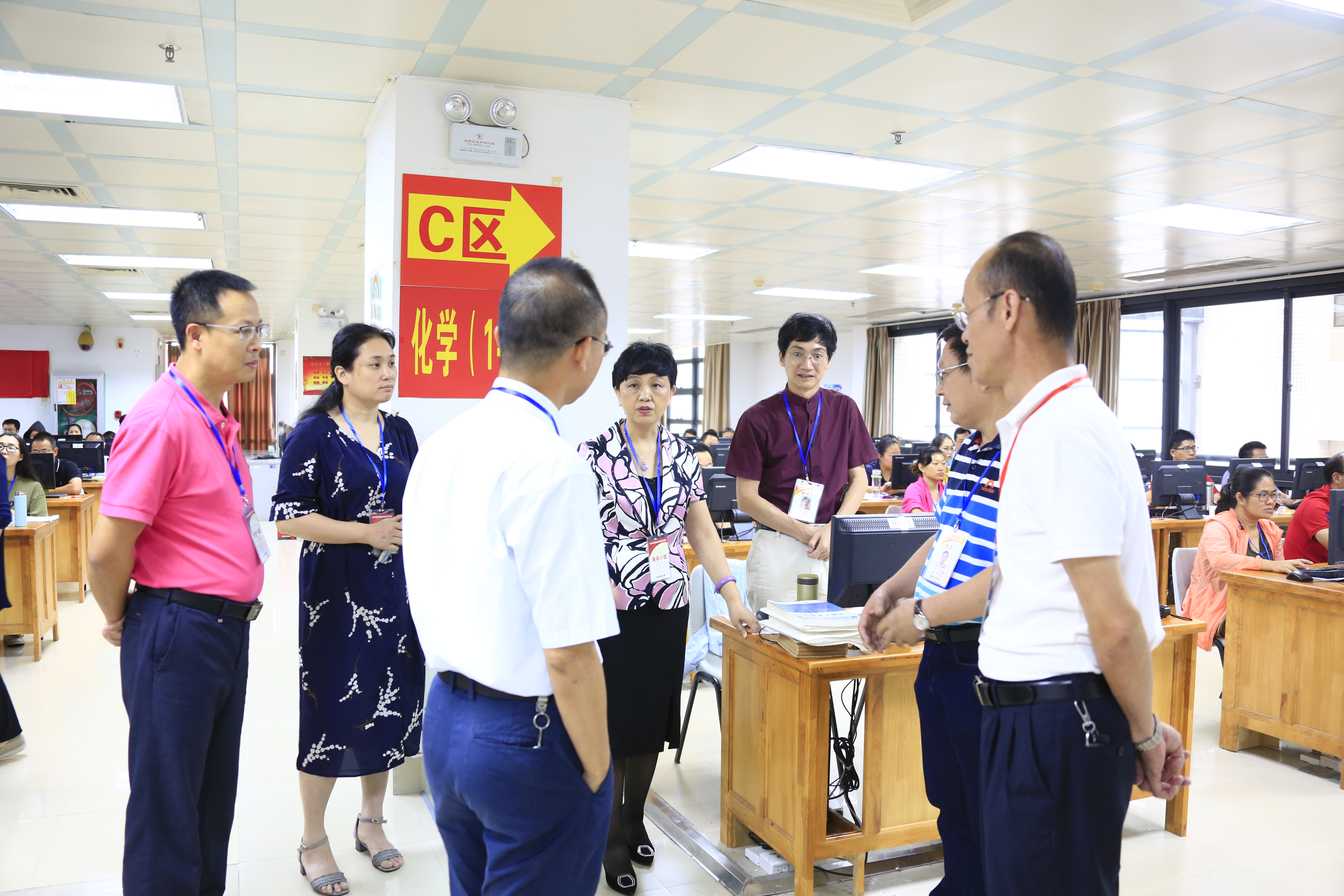孔令德、李红梅、林强视察我省2018年高考网上评卷工作