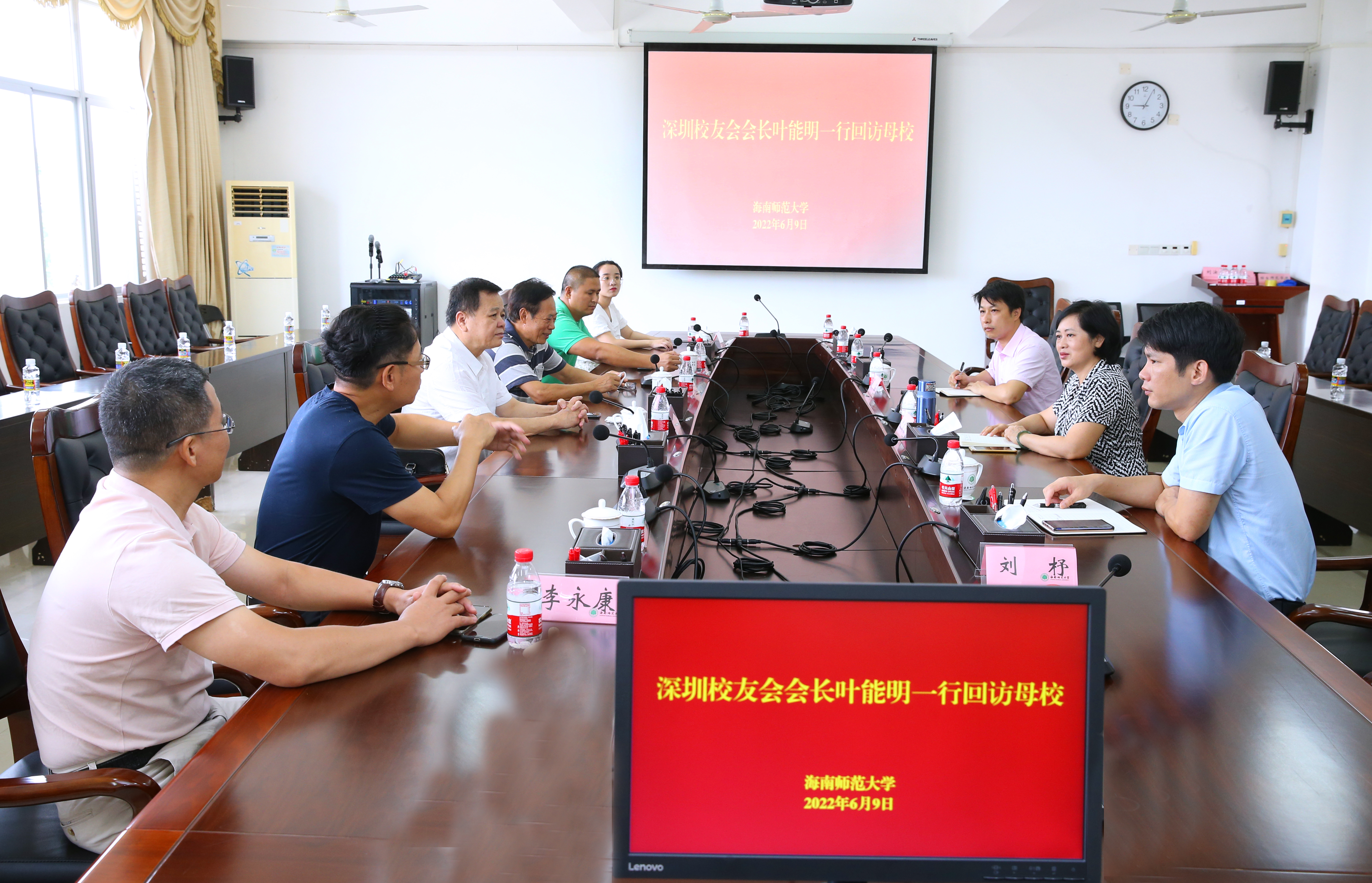 过建春会见深圳校友会会长叶能明一行