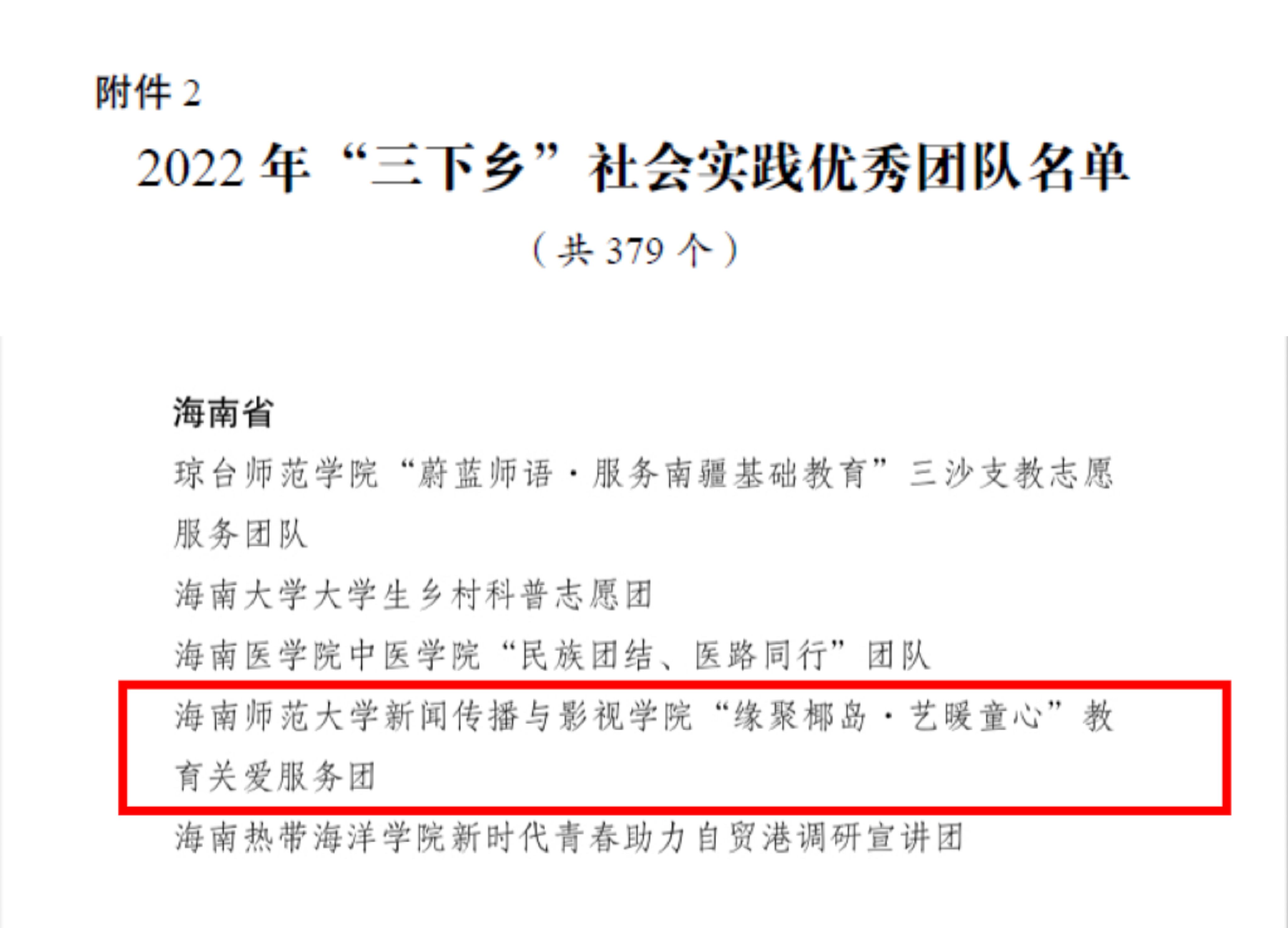 我校在2022年暑期“三下乡”社会实践活动中荣获多项荣誉