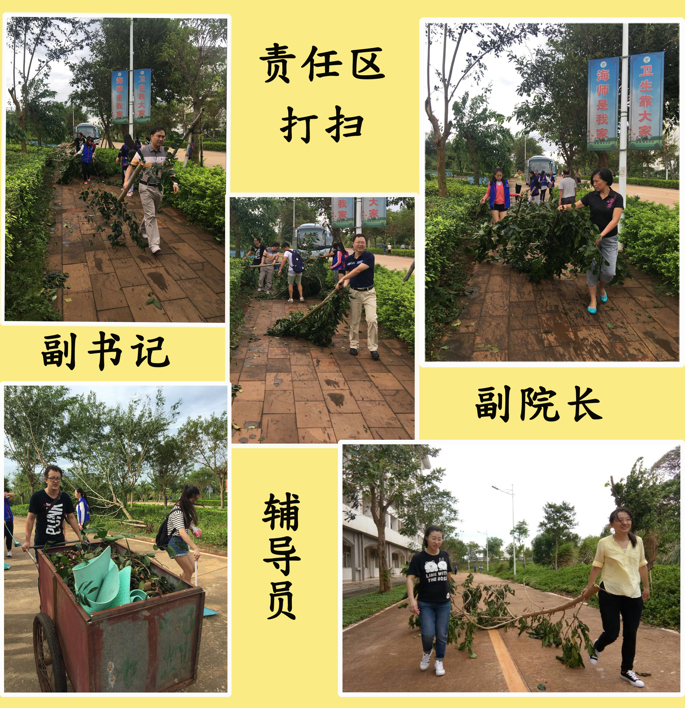 齐心协力，众志成城——教育与心理学院开展灾后重建工作