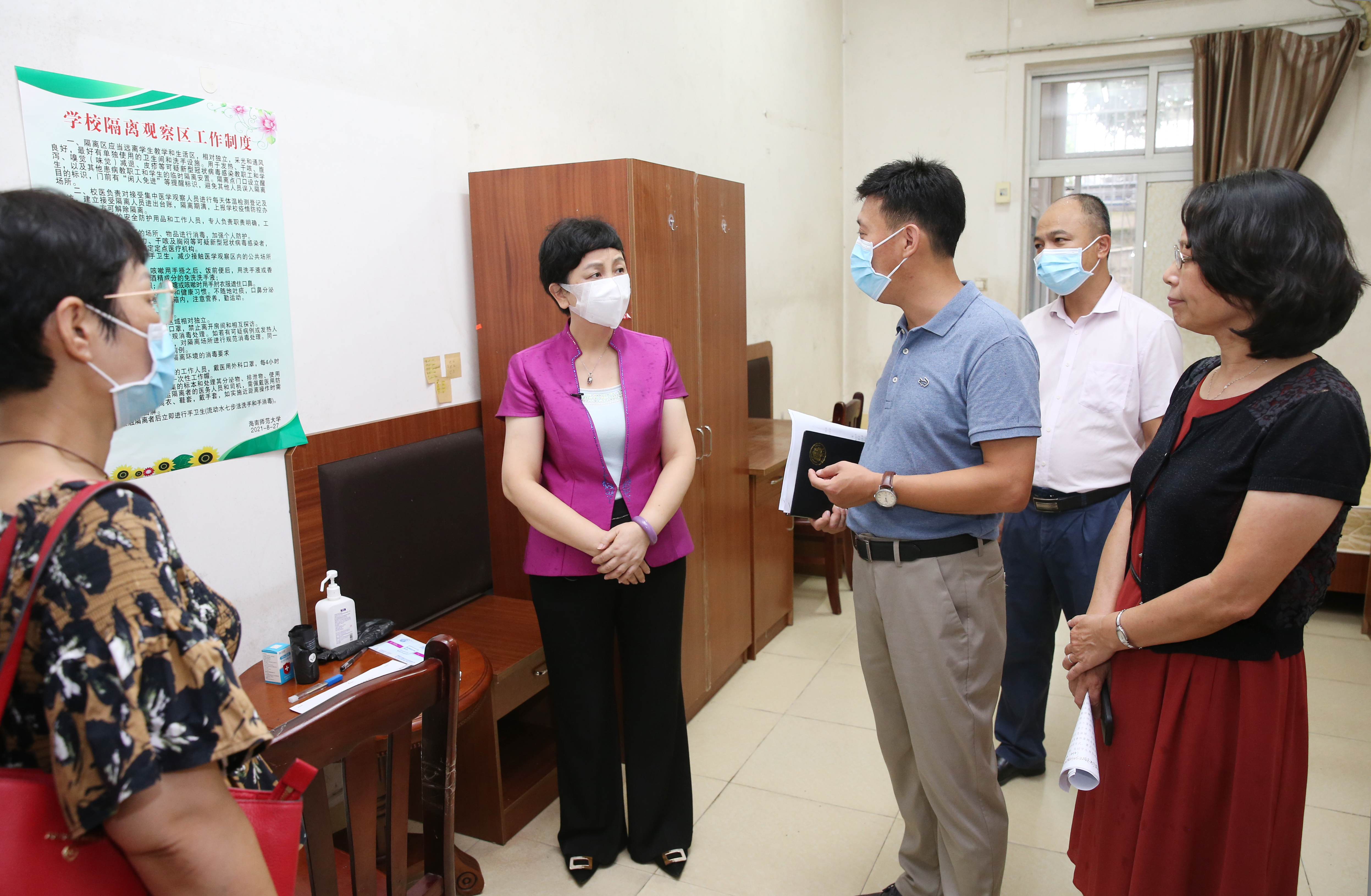 李红梅、林强检查部署秋季开学疫情防控工作