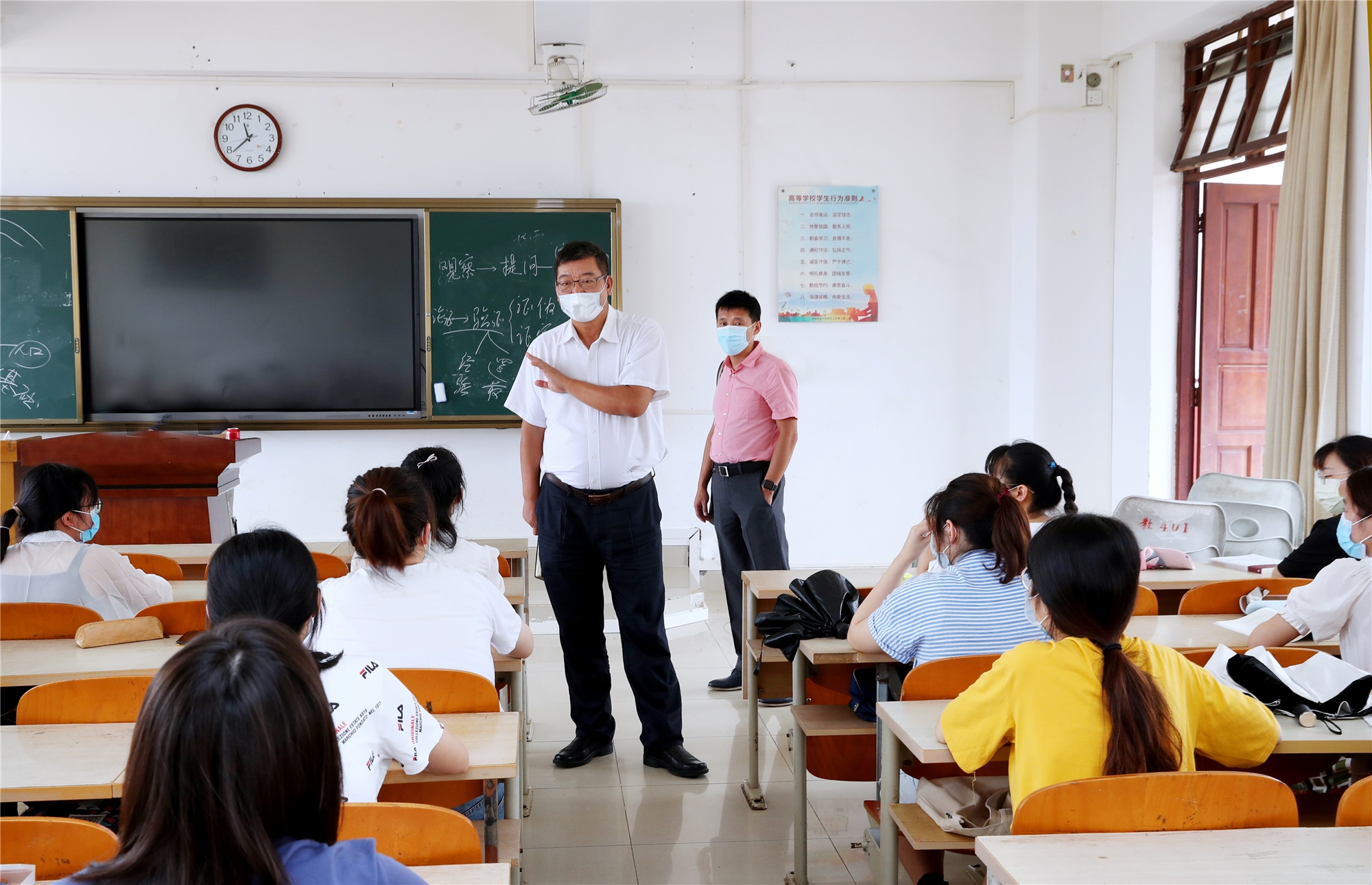 林强检查桂林洋校区复课情况