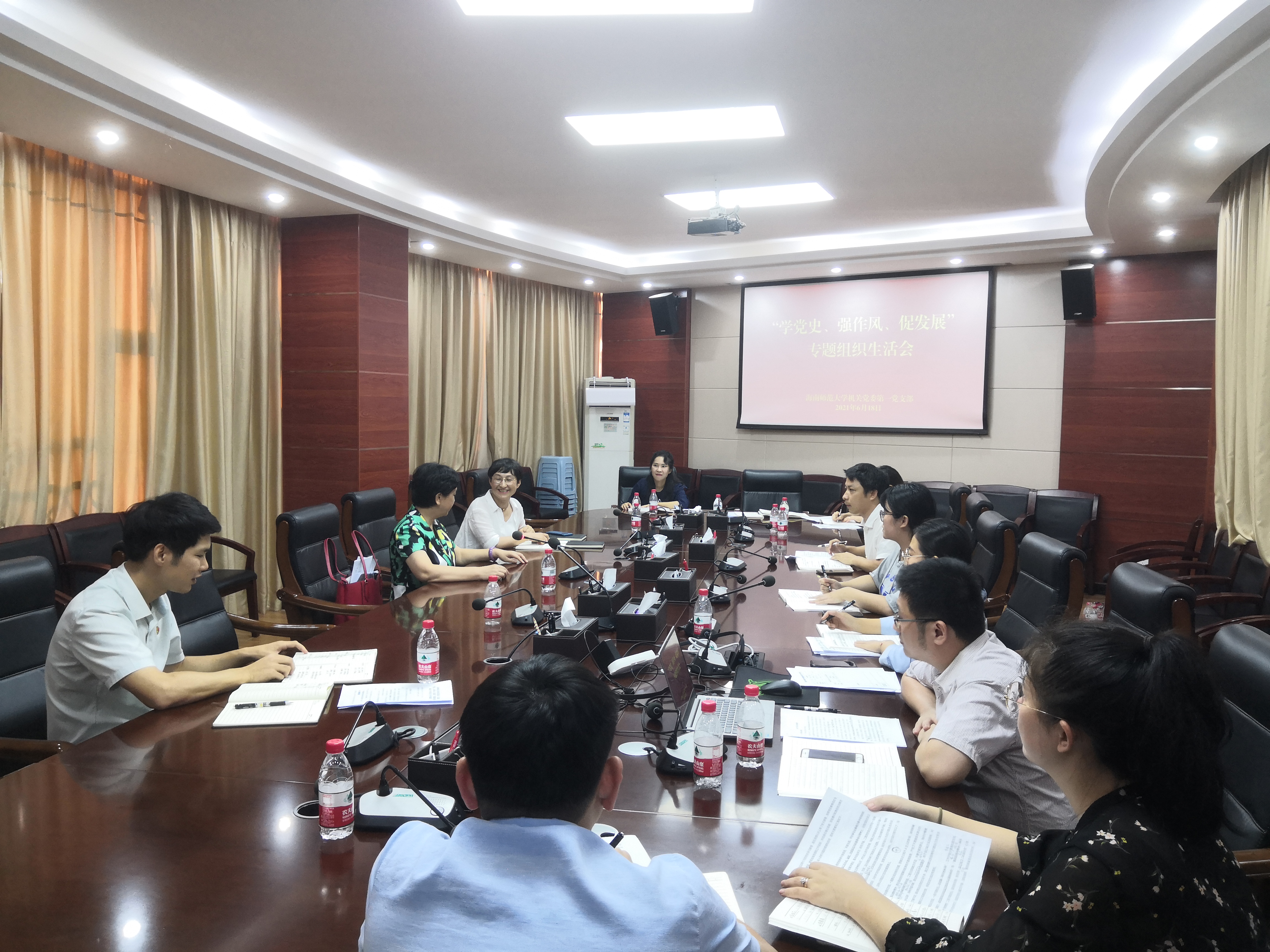 李红梅书记参加支部党史学习教育专题组织生活会