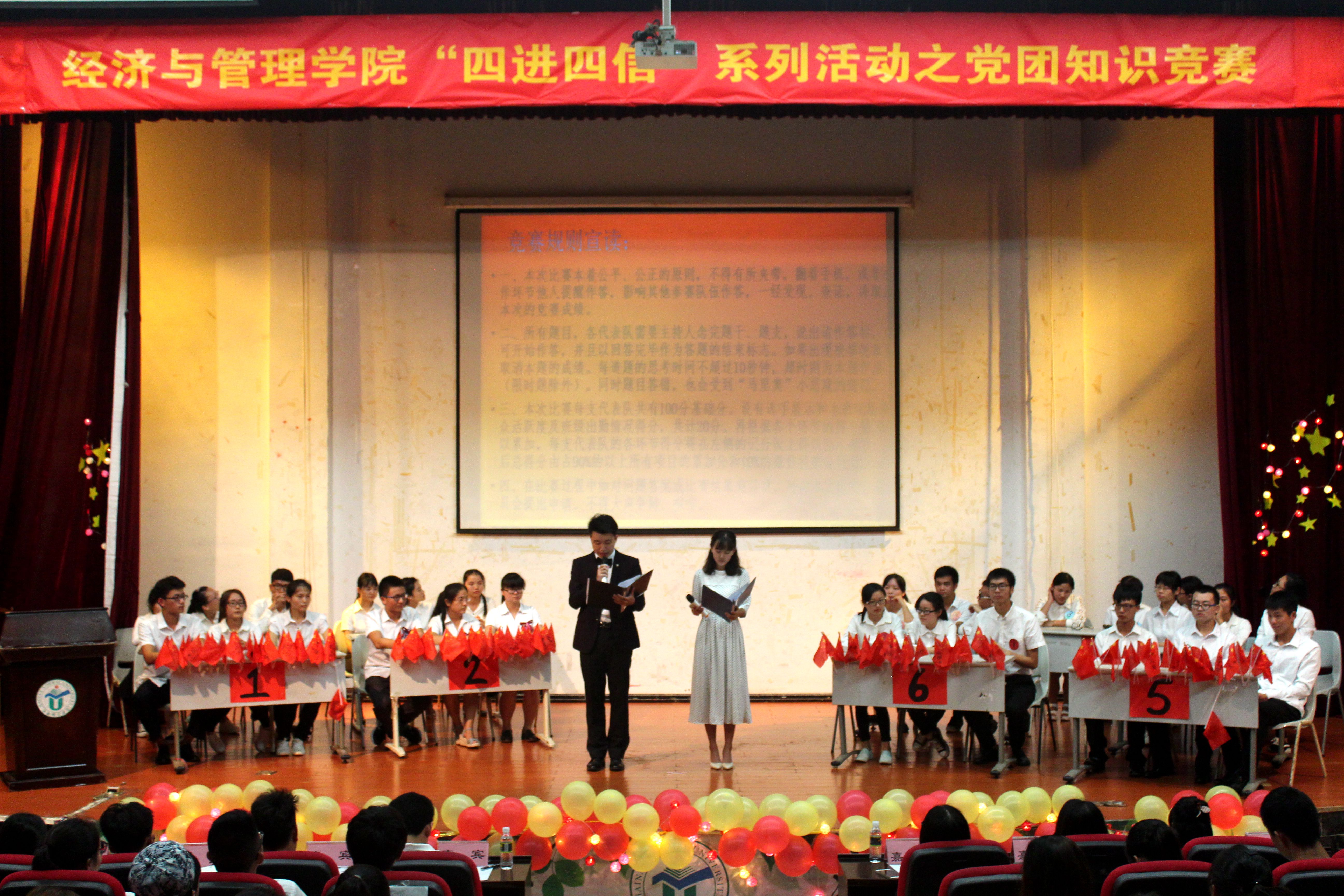 青春心无限,学习天天见 ——记经济与管理学院“四进四信”之党团知识竞赛